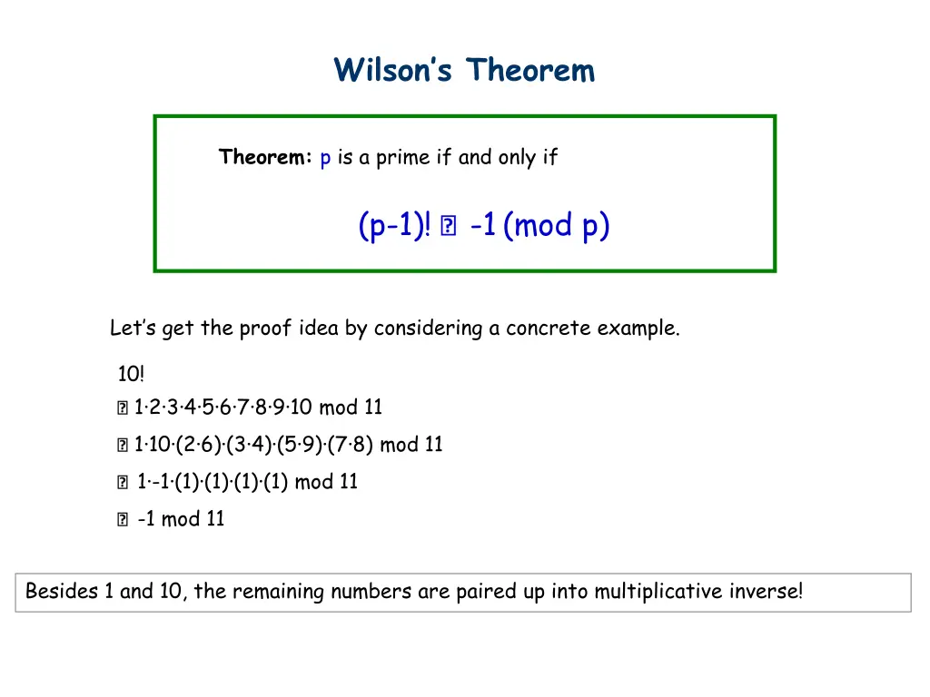 wilson s theorem 2