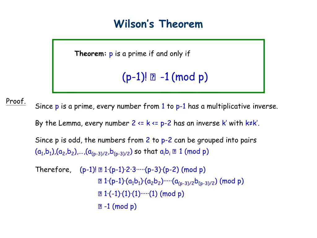wilson s theorem 3