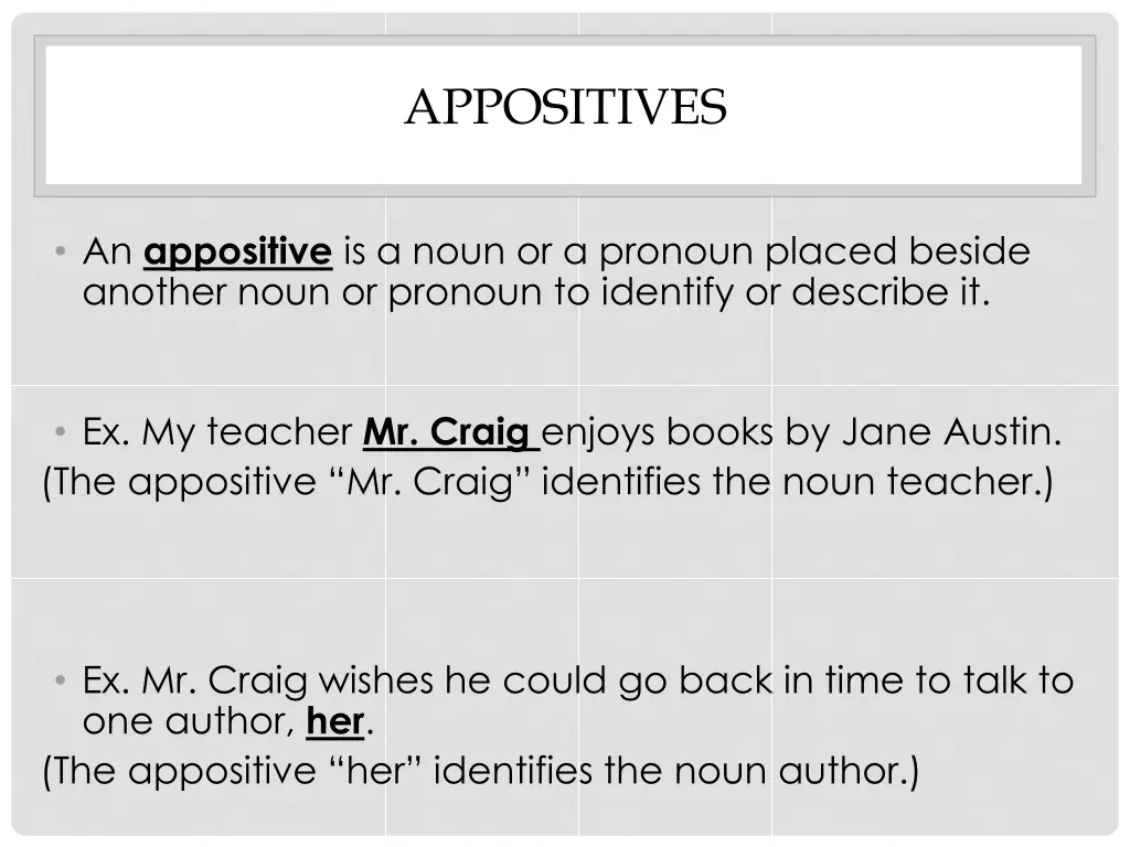 appositives