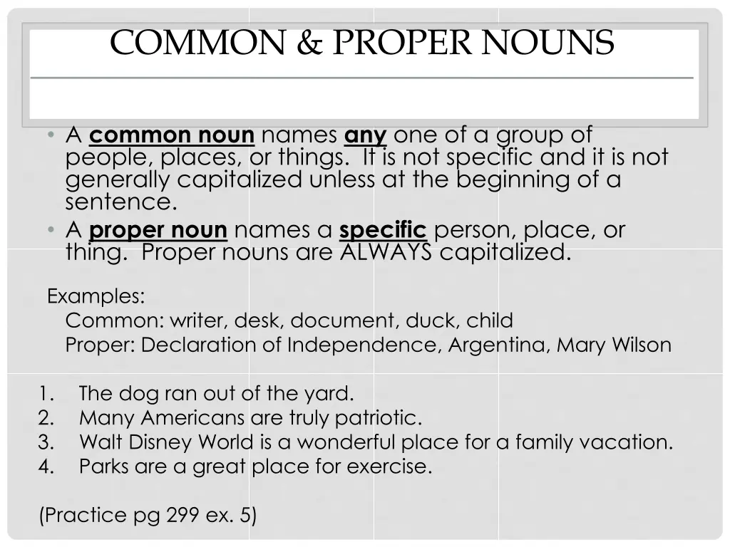 common proper nouns