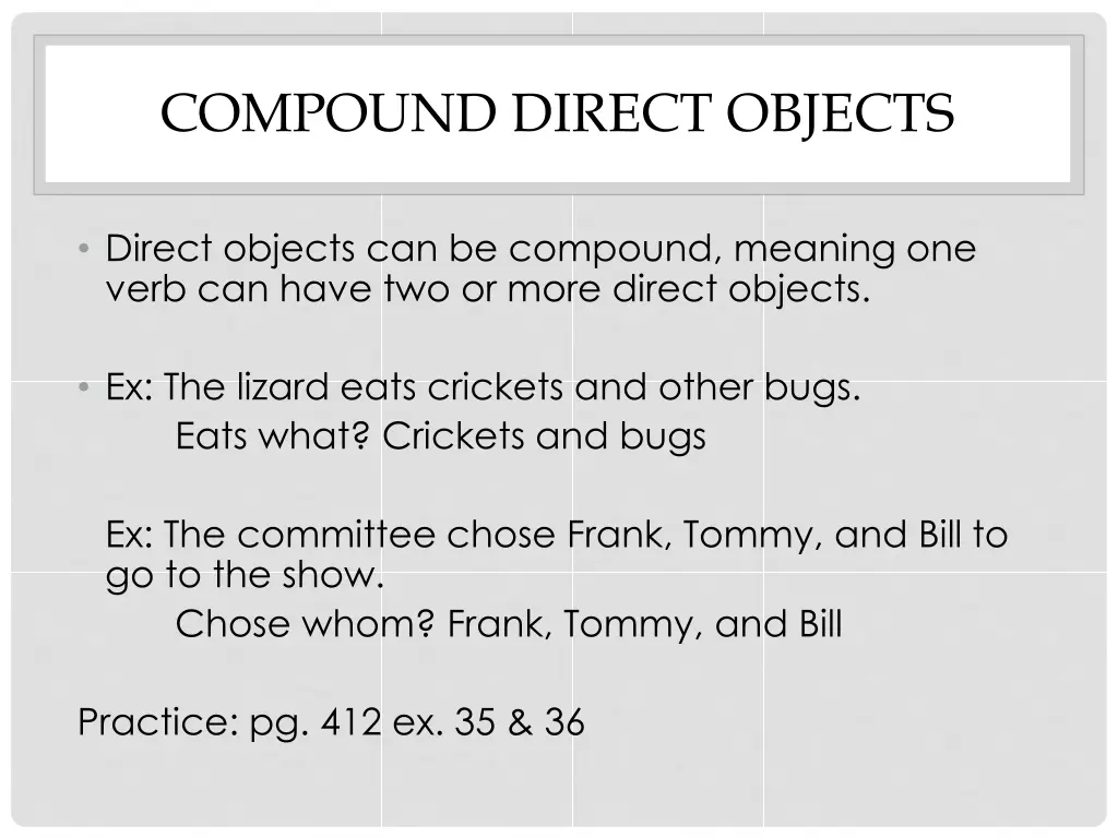 compound direct objects