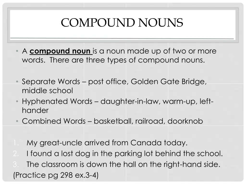compound nouns