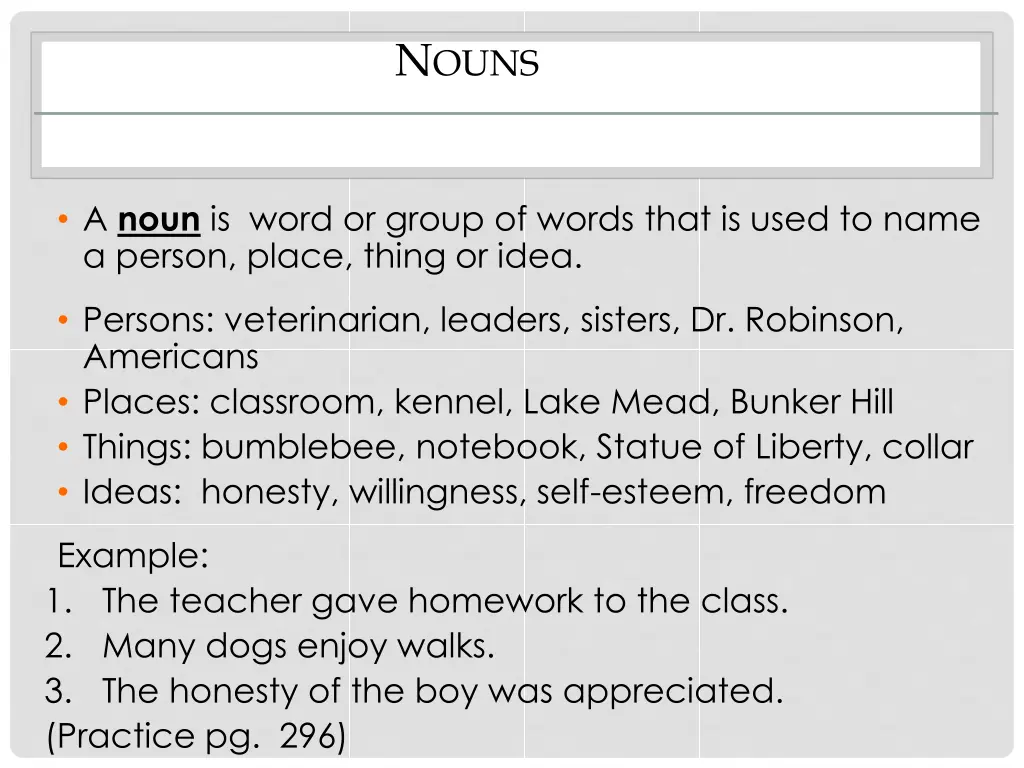 n ouns