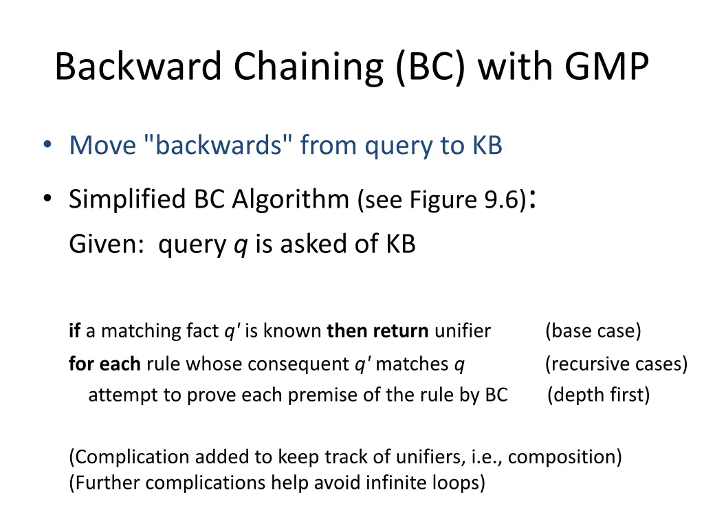 backward chaining bc with gmp