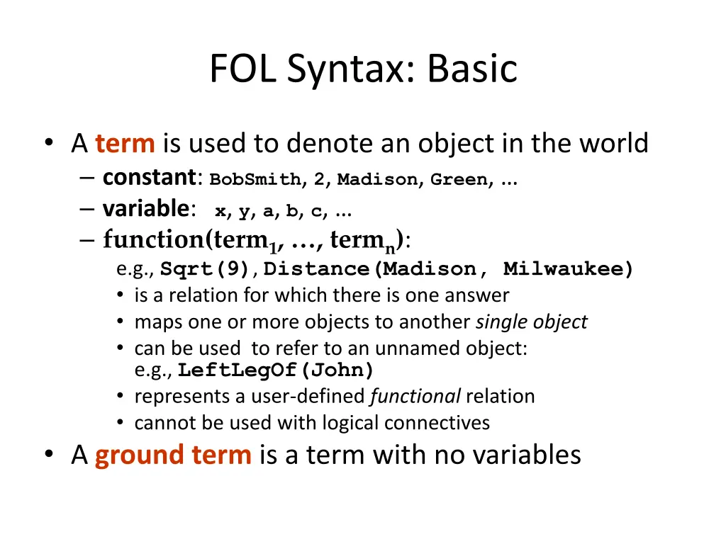fol syntax basic