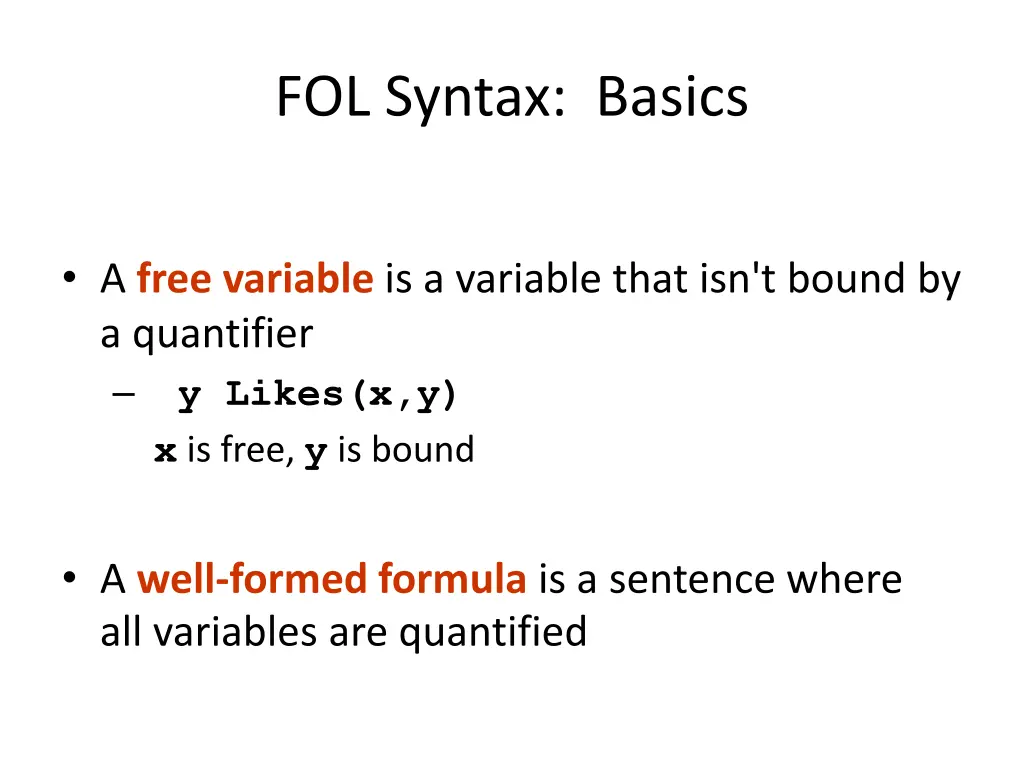 fol syntax basics