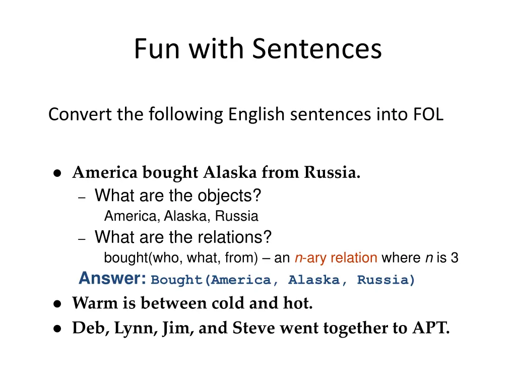 fun with sentences 1