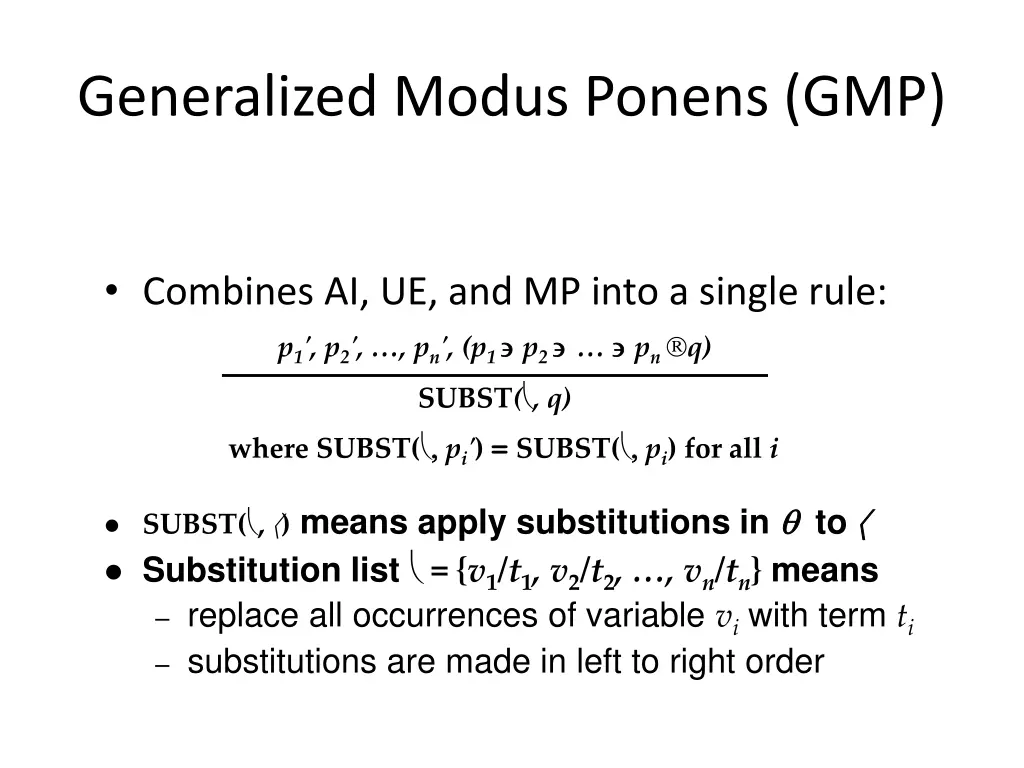generalized modus ponens gmp 1
