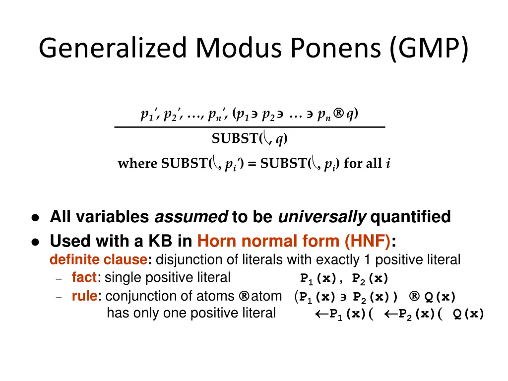 generalized modus ponens gmp 2