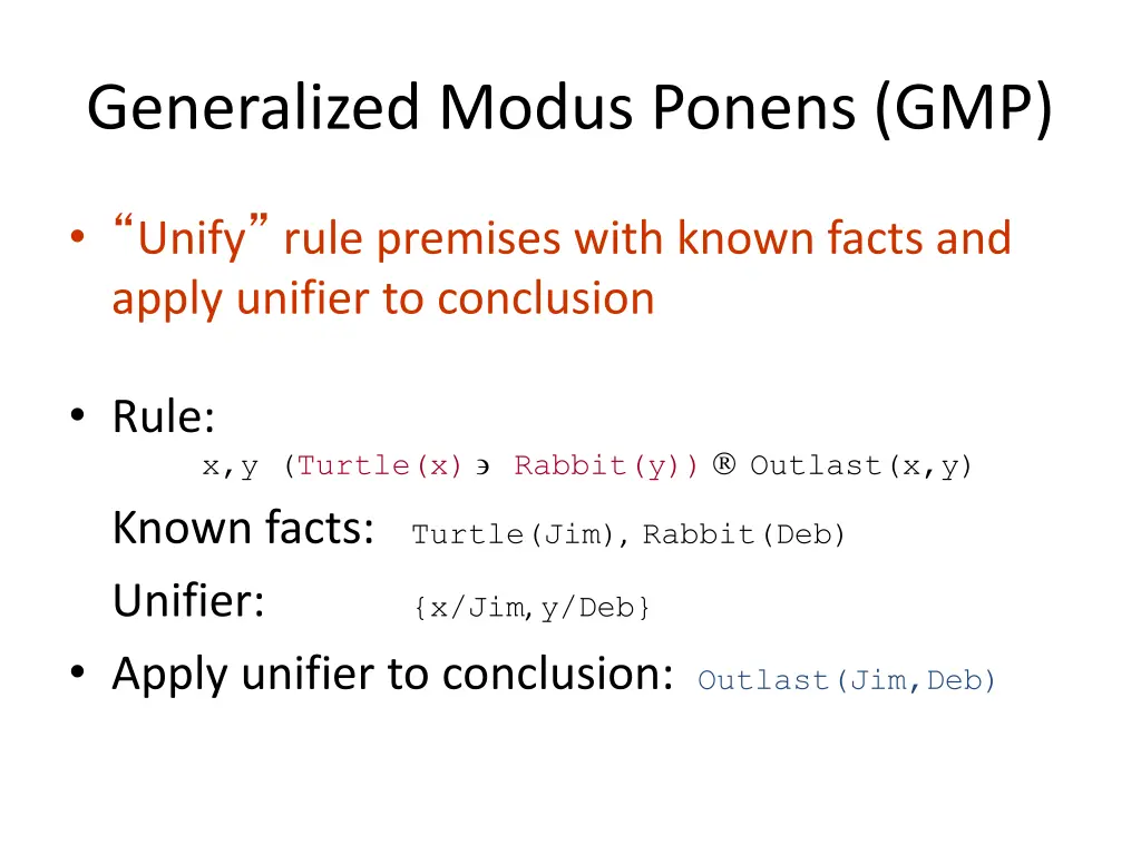 generalized modus ponens gmp