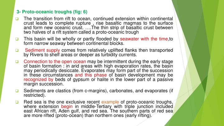 3 proto oceanic troughs fig 6 the transition from