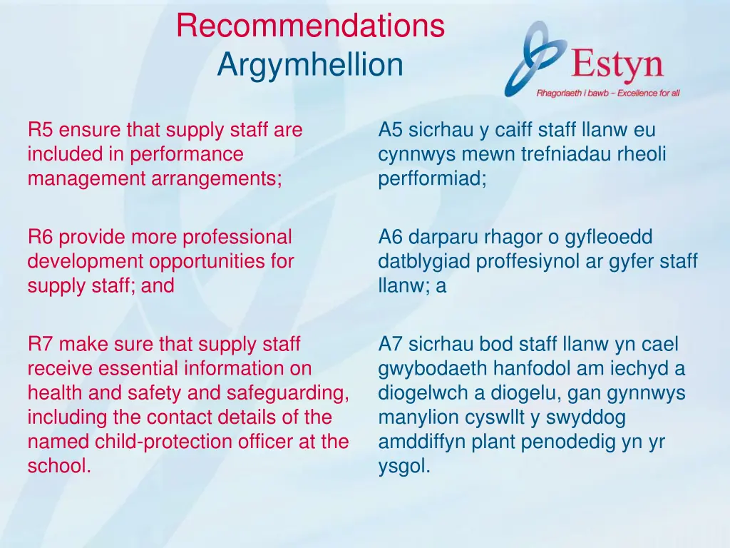 recommendations argymhellion 1