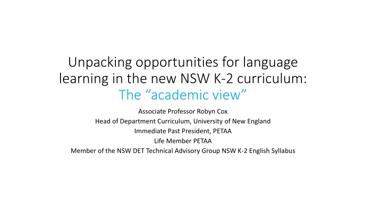 unpacking opportunities for language learning