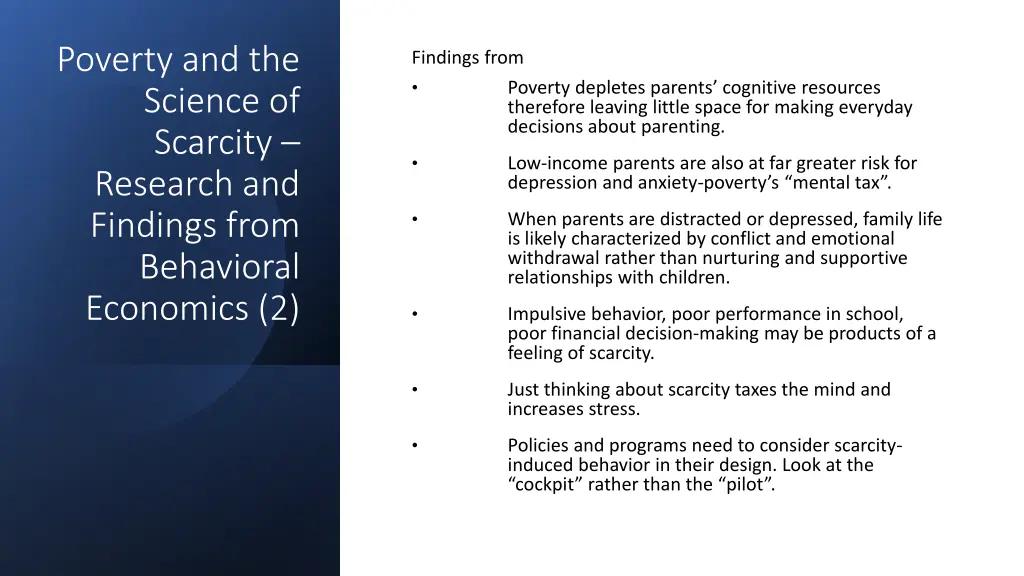 poverty and the science of scarcity research 1