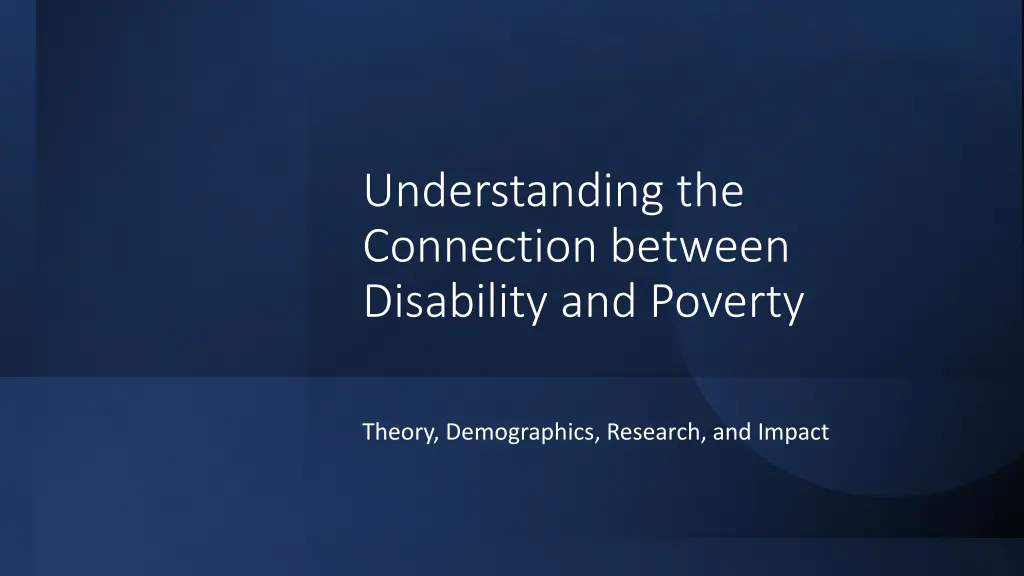 understanding the connection between disability