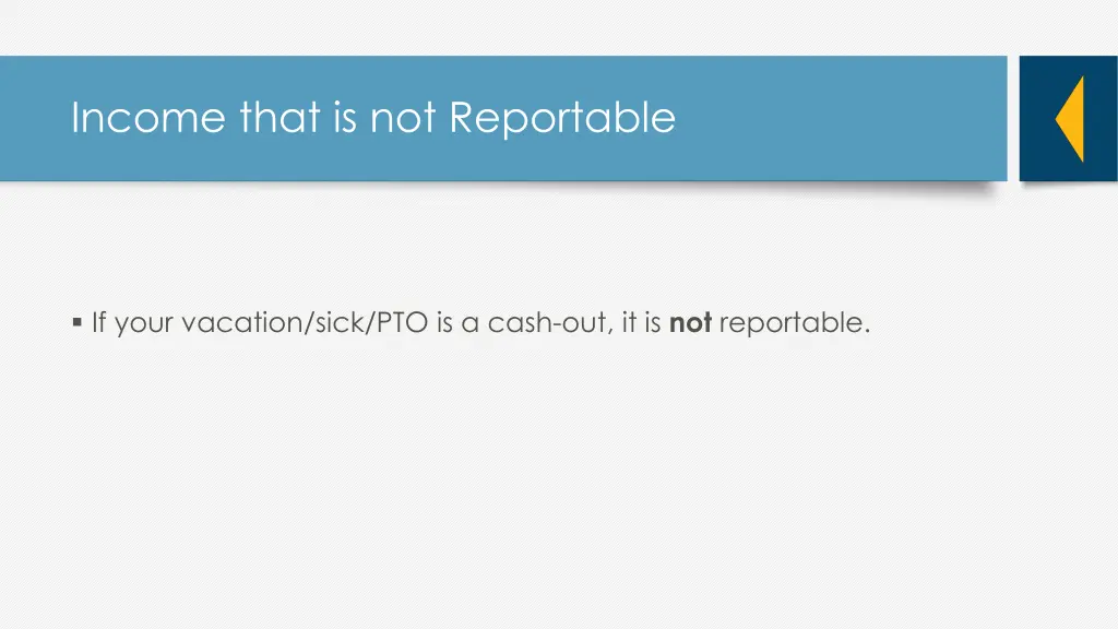 income that is not reportable