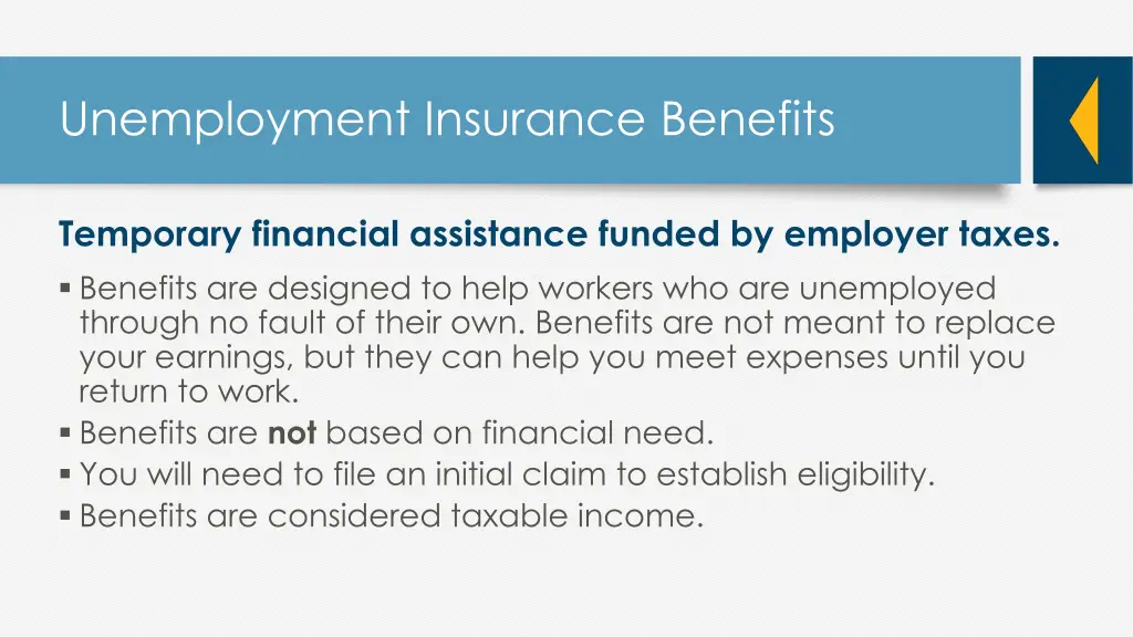 unemployment insurance benefits