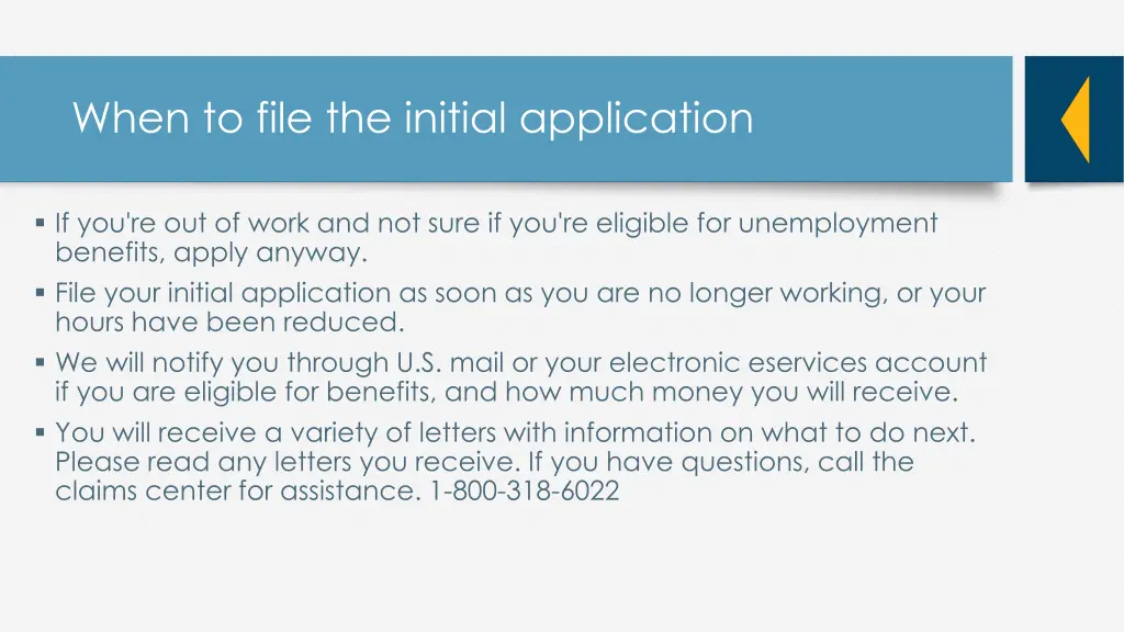 when to file the initial application
