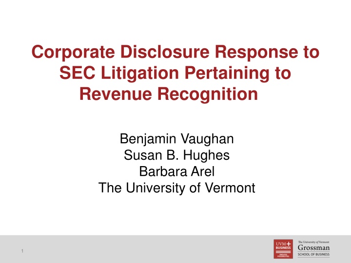 corporate disclosure response to sec litigation