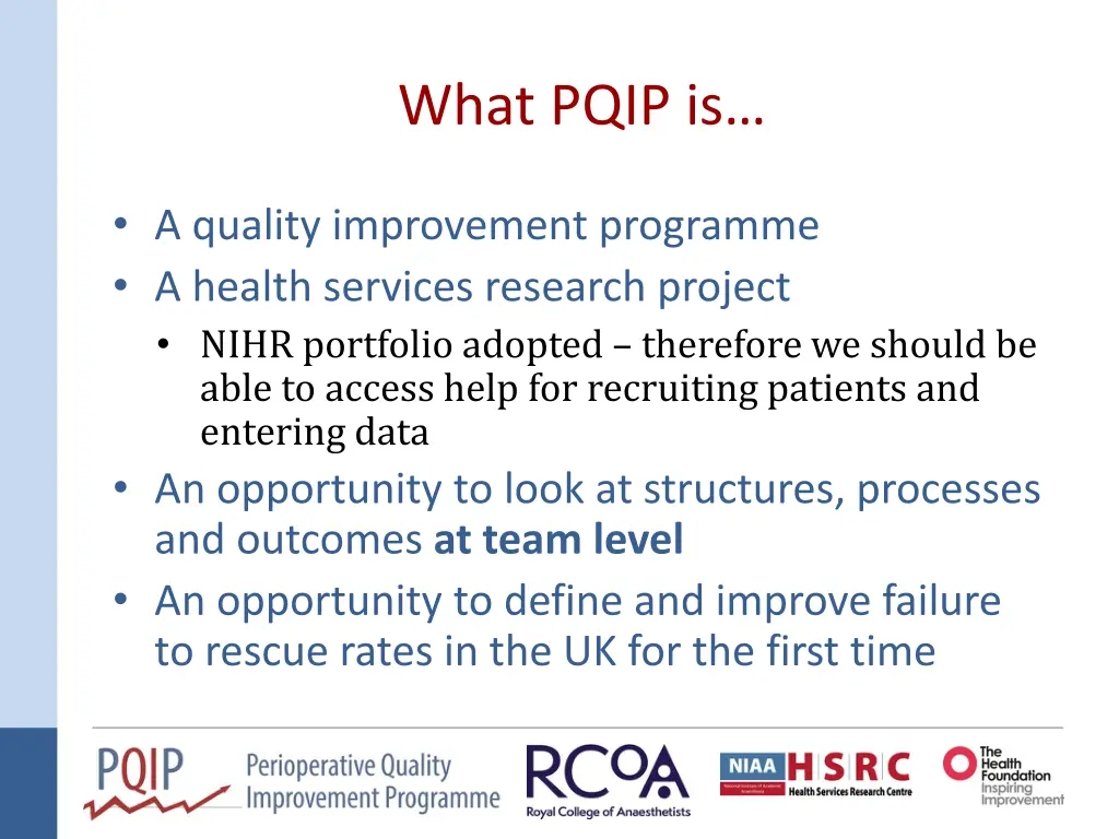 what pqip is