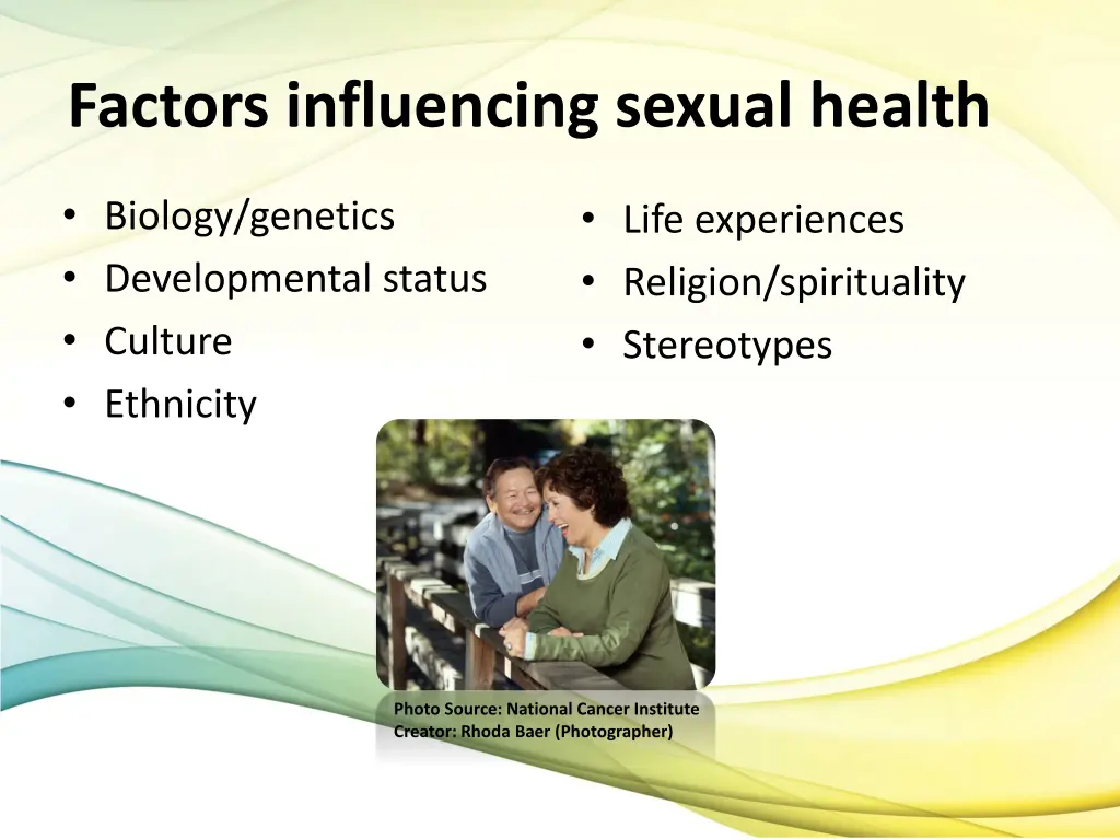 factors influencing sexual health