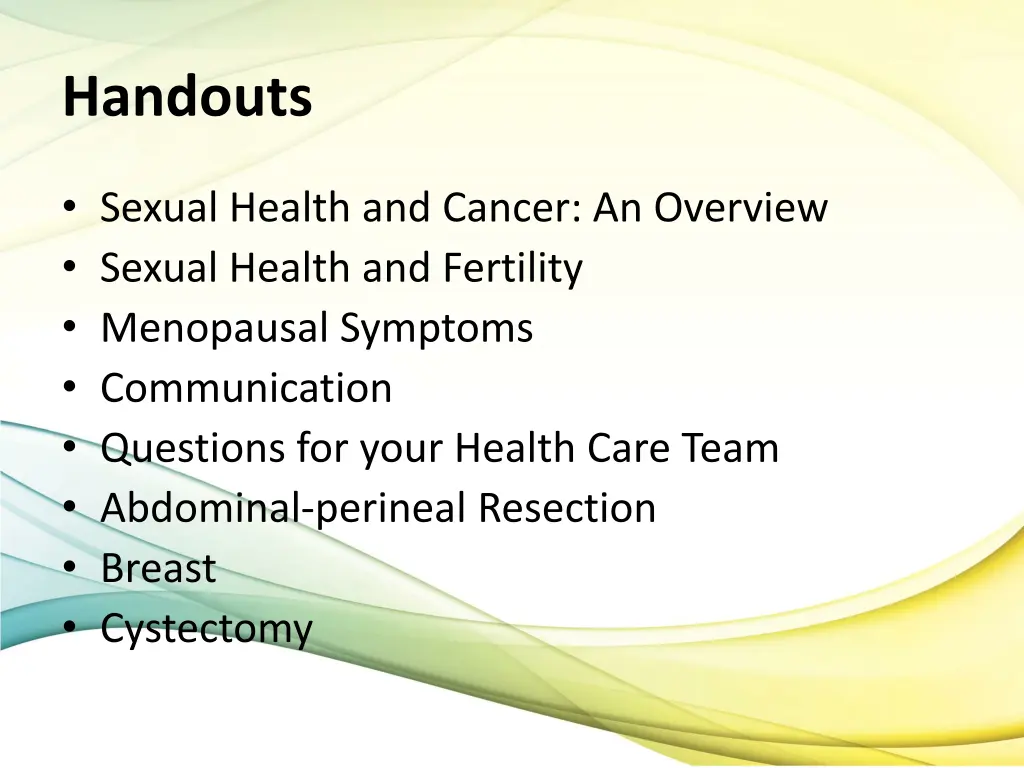 handouts