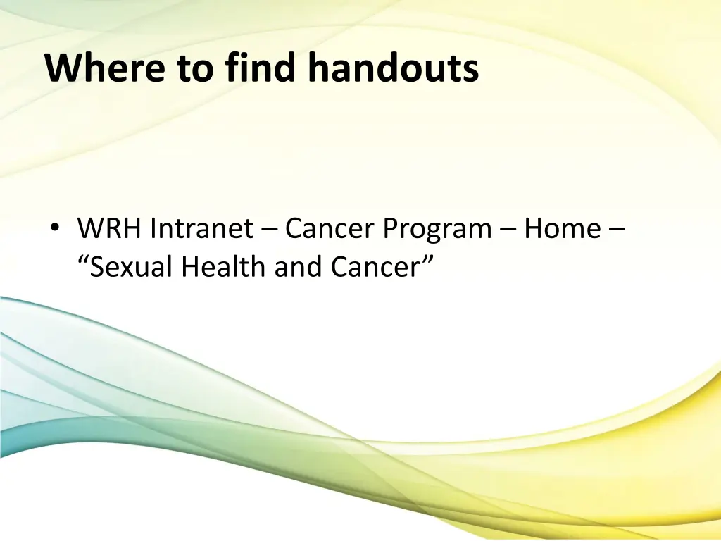 where to find handouts