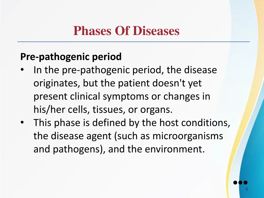 phases of diseases