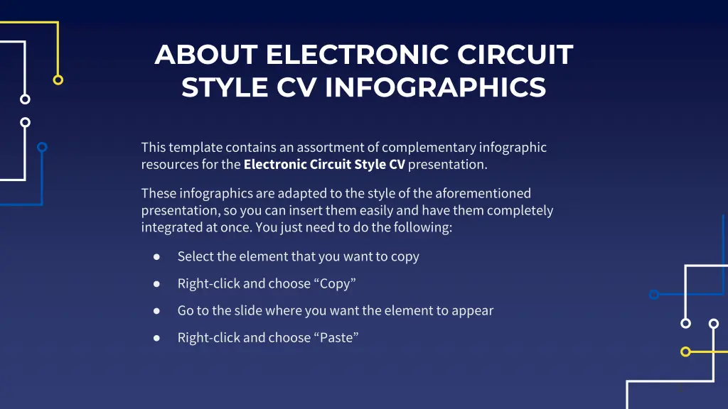 about electronic circuit style cv infographics