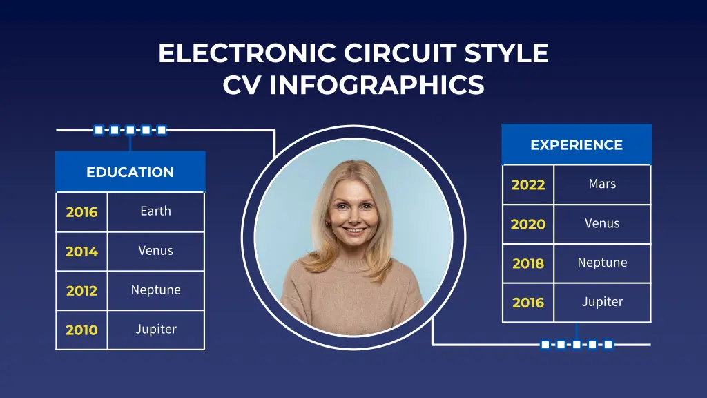 electronic circuit style cv infographics 1