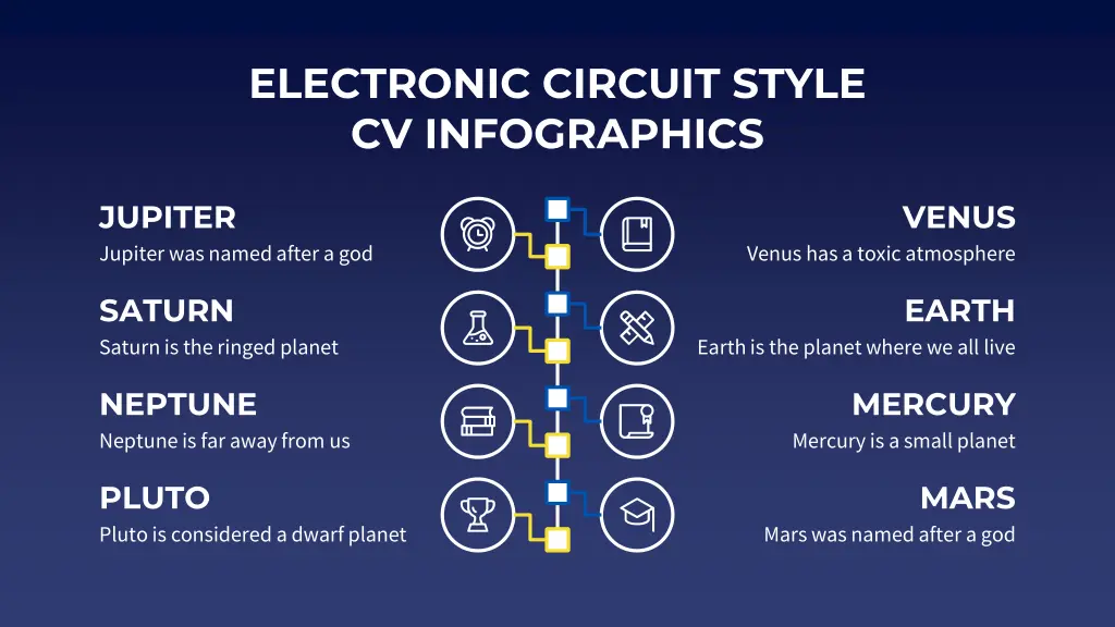electronic circuit style cv infographics 12