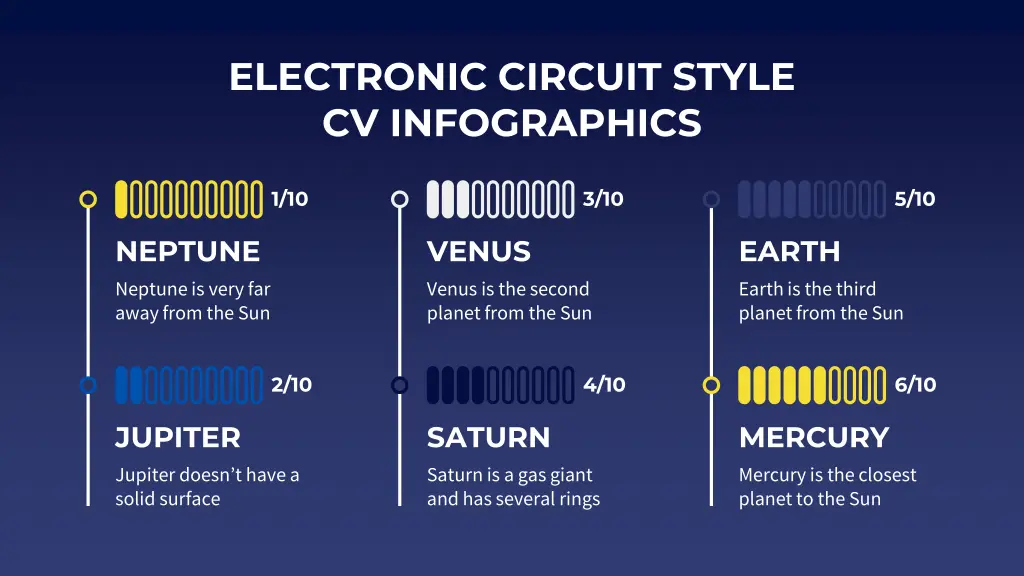 electronic circuit style cv infographics 22
