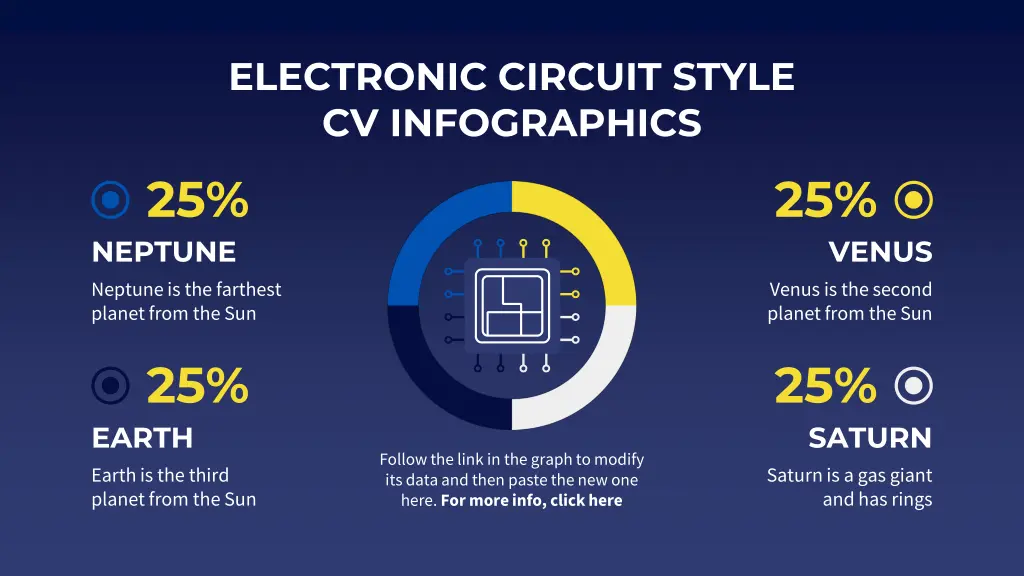 electronic circuit style cv infographics 25