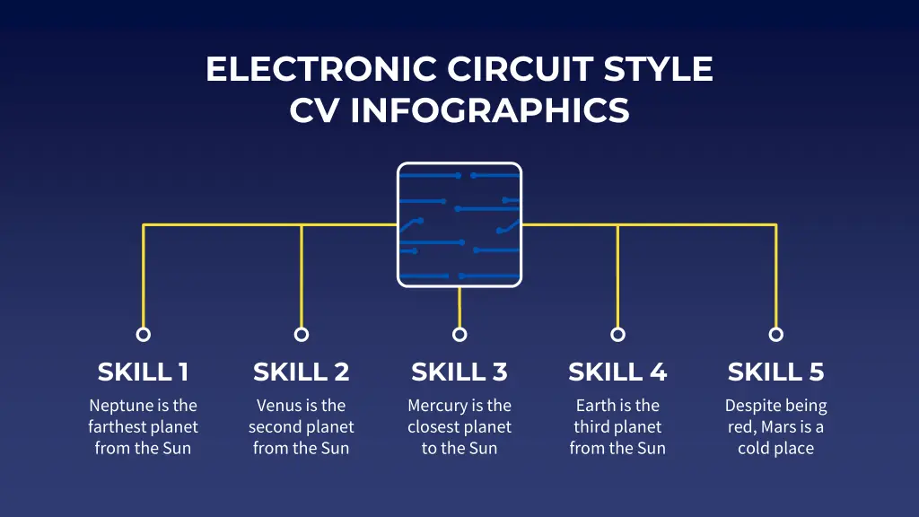 electronic circuit style cv infographics 4
