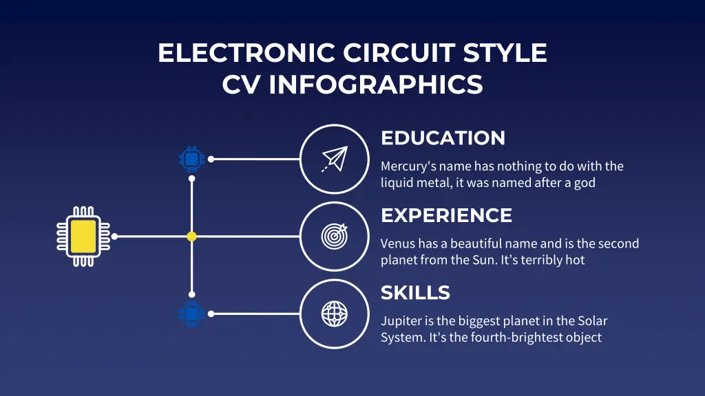 electronic circuit style cv infographics 9
