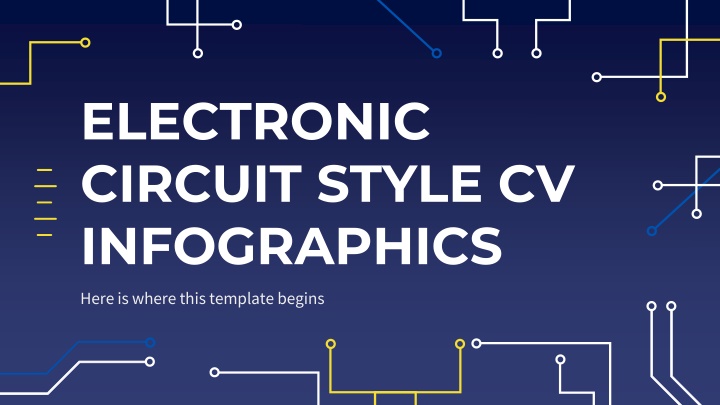 electronic circuit style cv infographics