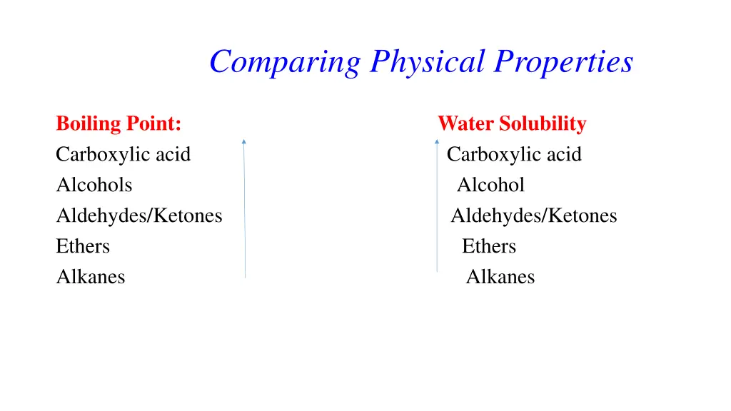 comparing physical properties