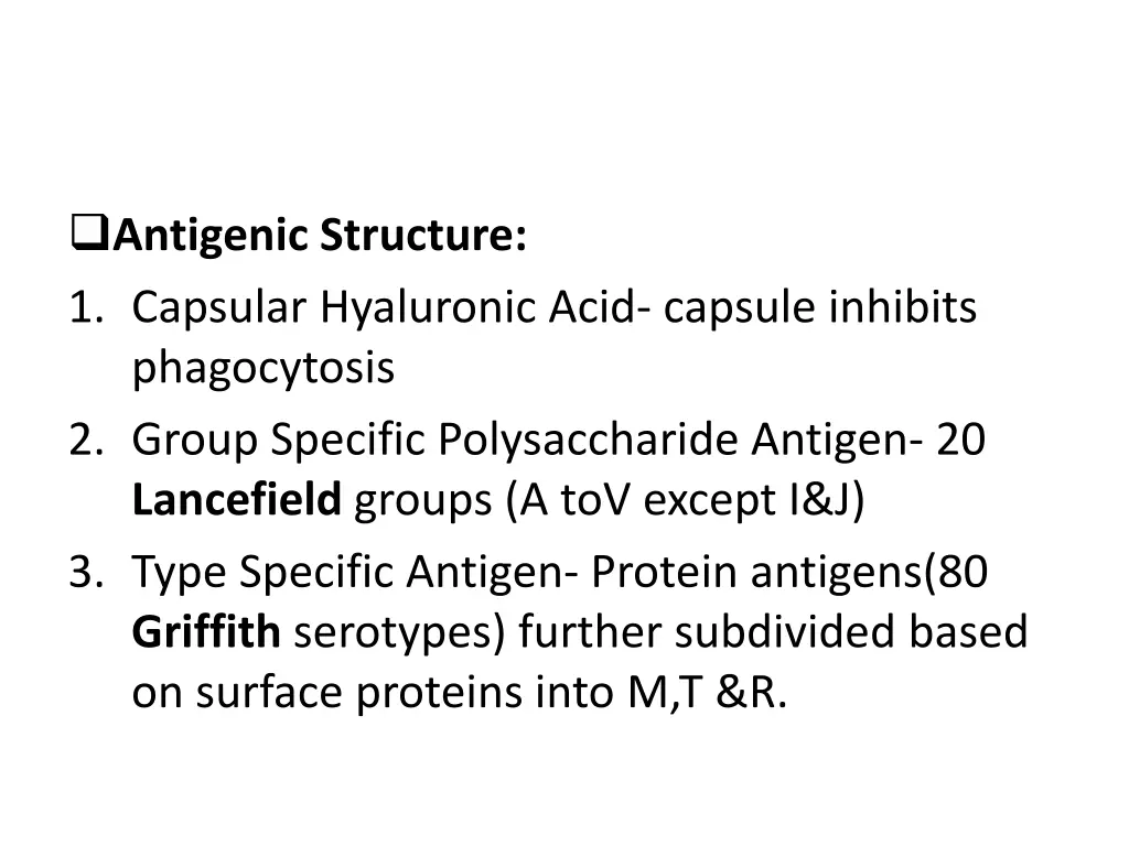 antigenic structure 1 capsular hyaluronic acid