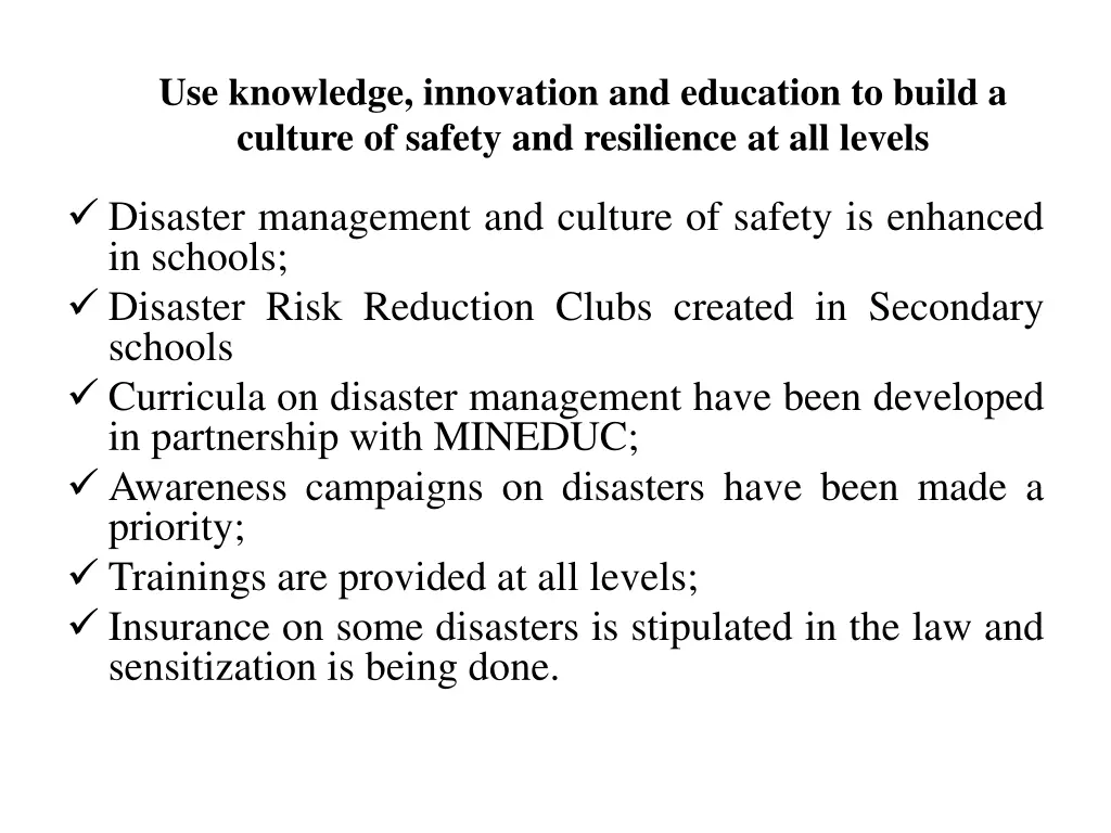 use knowledge innovation and education to build