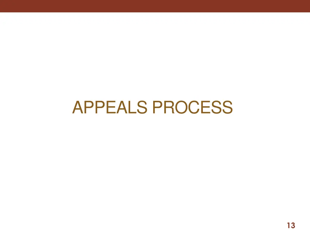 appeals process