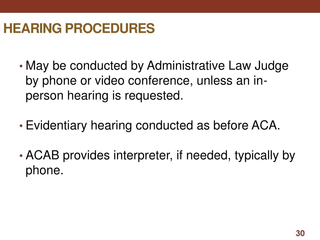 hearing procedures 1