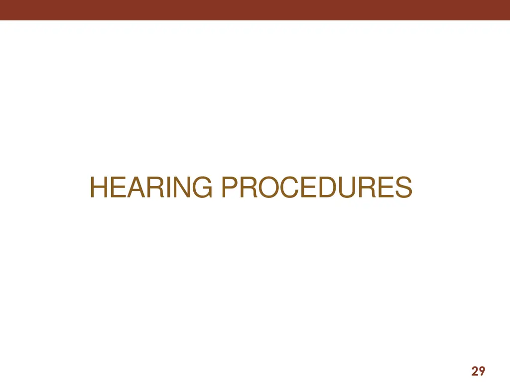 hearing procedures