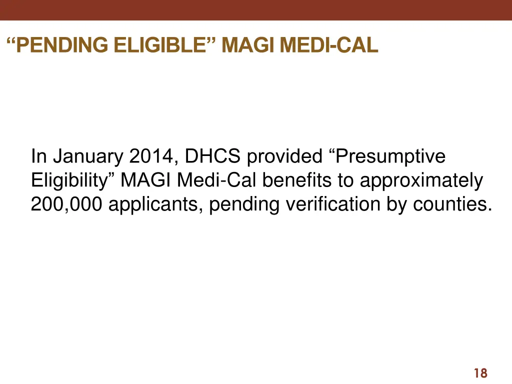 pending eligible magi medi cal