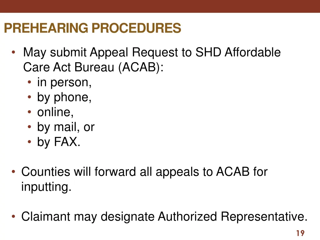 prehearing procedures 1