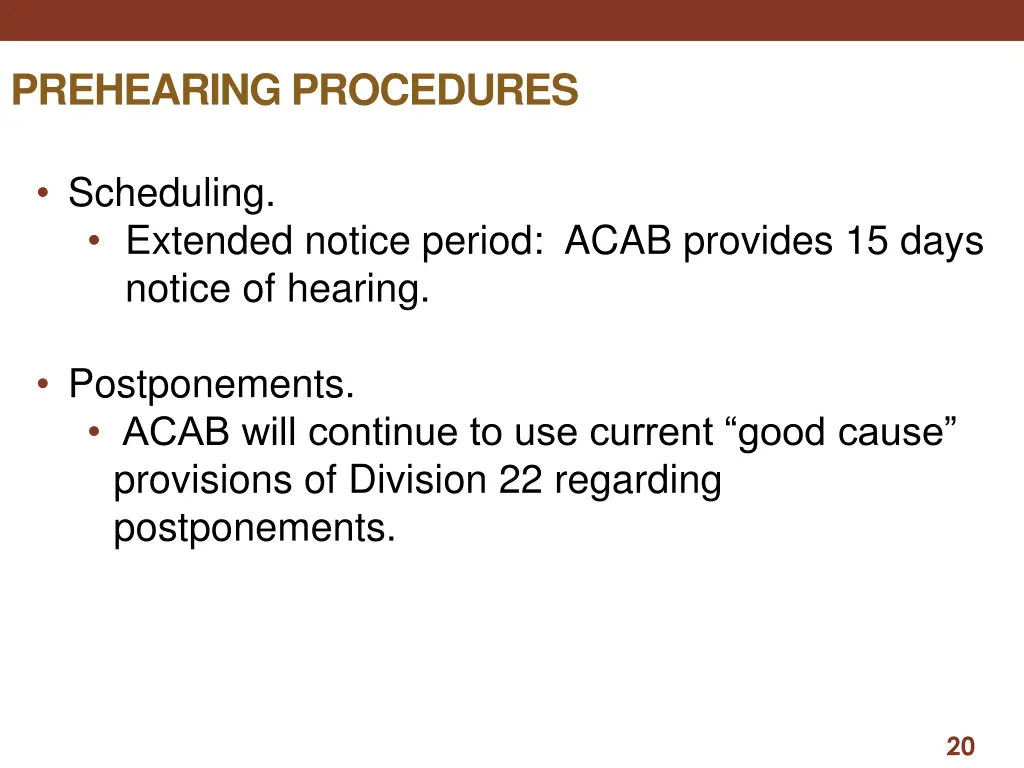 prehearing procedures 2