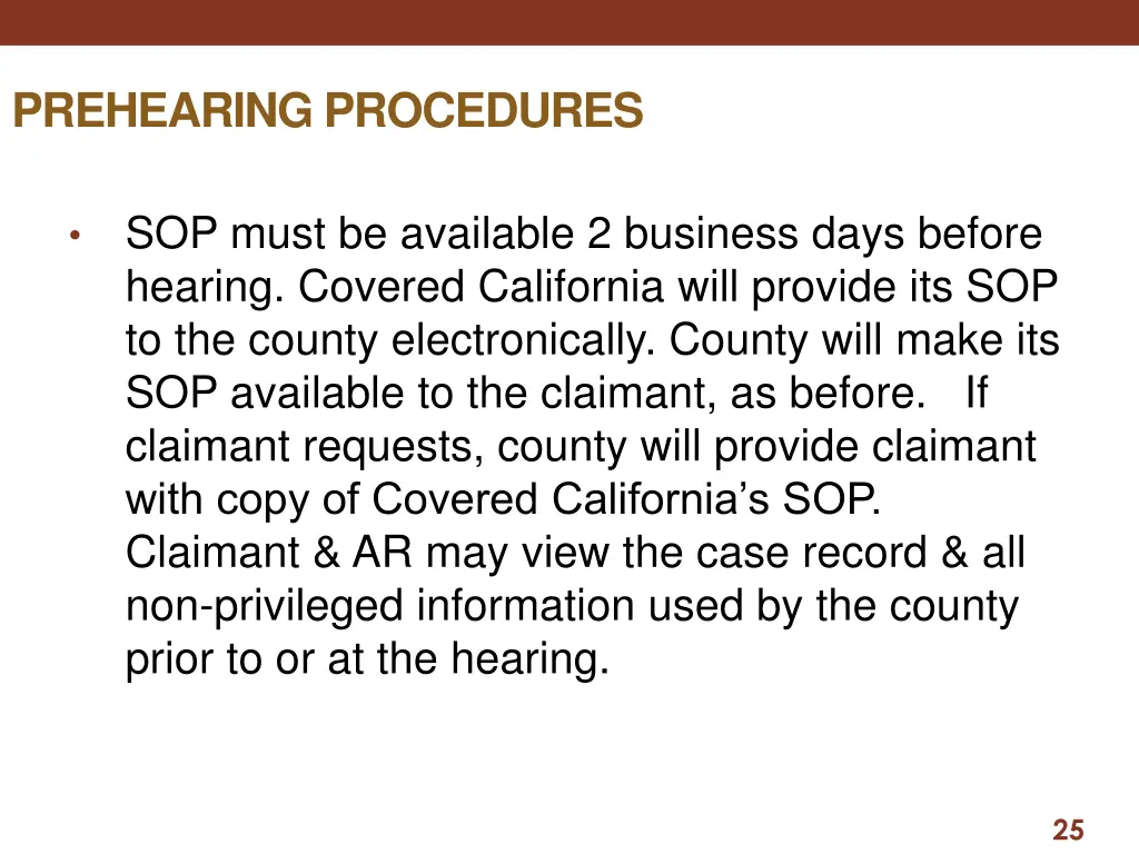 prehearing procedures 6
