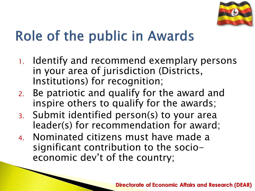 1 identify and recommend exemplary persons