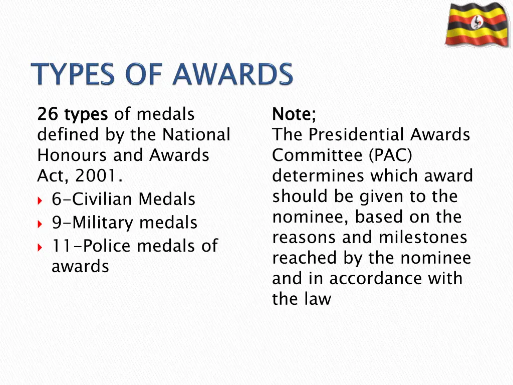 26 defined by the national honours and awards