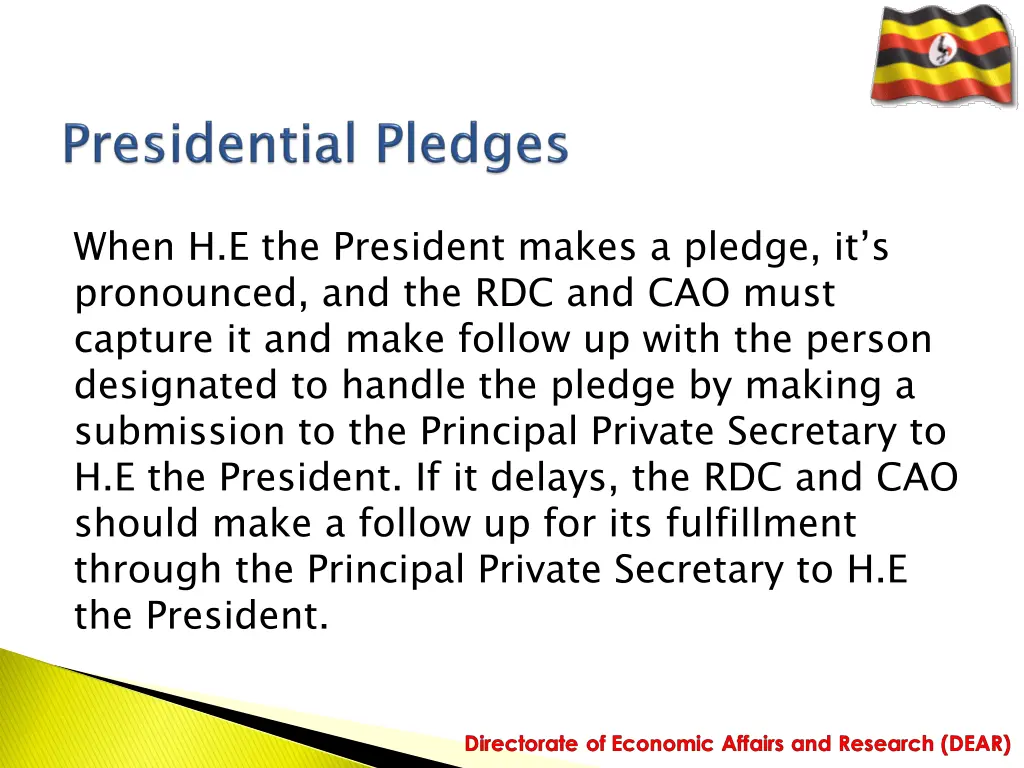 when h e the president makes a pledge