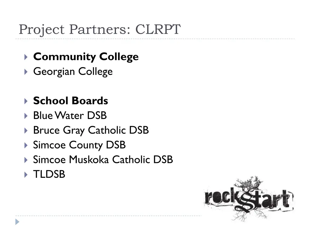 project partners clrpt